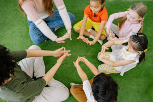 kids sitting in a circle