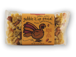 Gobble It Up Thanksgiving Pasta. Cute turkey pasta shapes will delight everyone at the table. |blog.funpastafundraising.com