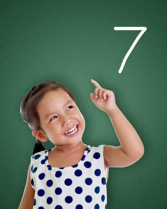 Child with chalkboard pointing to number 7| 7 signs your Fundraising Program Needs a Facelift